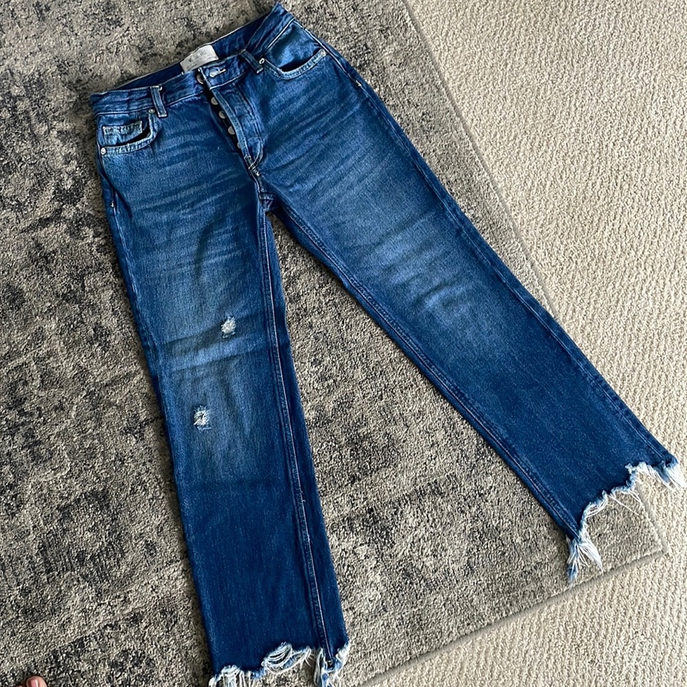 We the free. Wide leg cropped. Like new.
